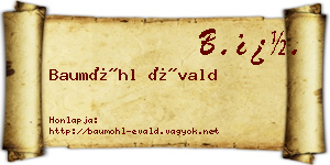 Baumöhl Évald névjegykártya